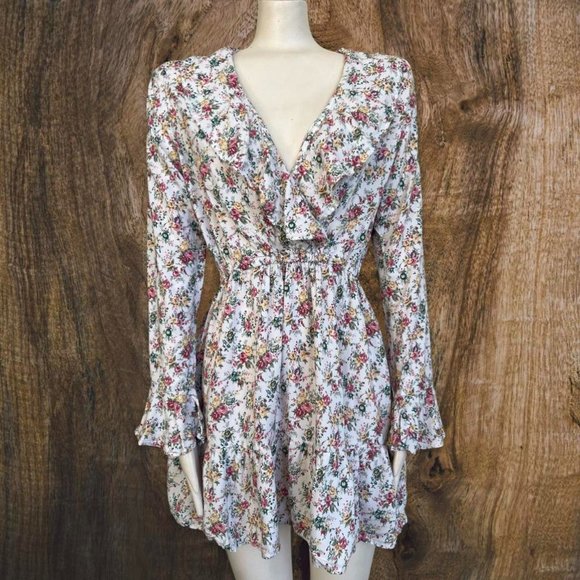 AUGUSTE DRESS FLORAL BELL SLEEVE BOHO DRESS - Picture 1 of 5